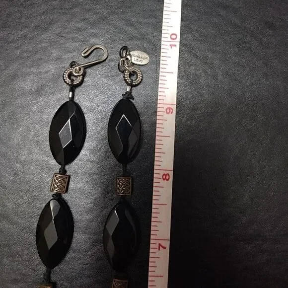 Faceted black stone necklace - Picture 6 of 7